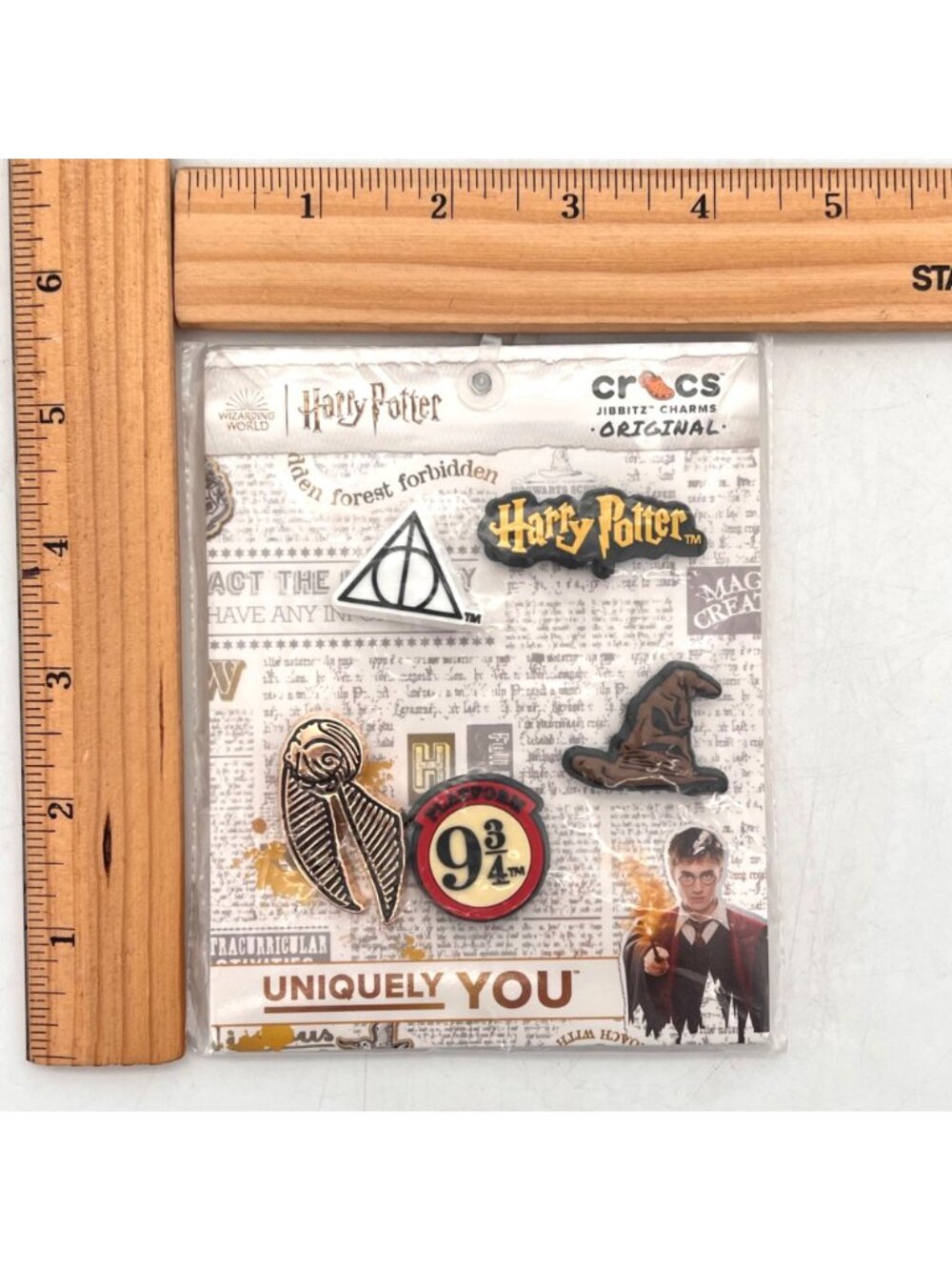 Harry Potter Crocs Jibbitz Charms 5-Pack Featuring Iconic Magical Symbols Wizard - Picture 14 of 15